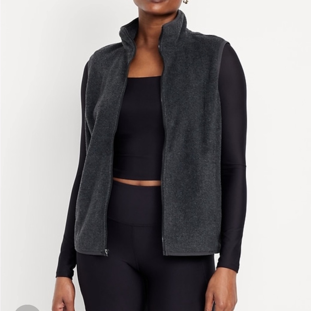 Women’s Old Navy Active Gray Microfleece Vest- extra small